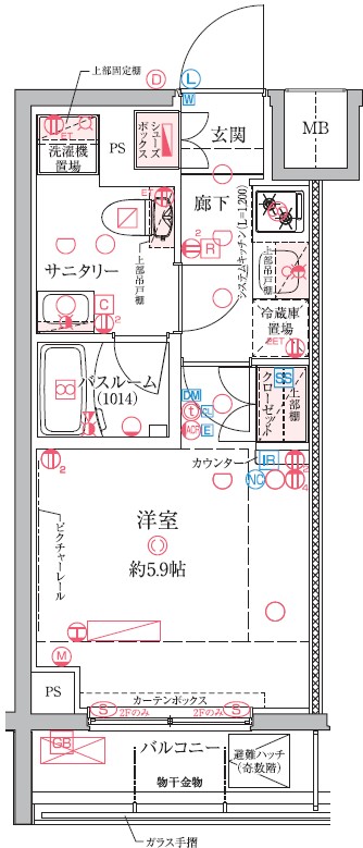 クレヴィスタ横浜関内の間取り写真