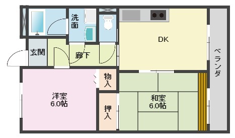 ポワールマンションの間取り写真