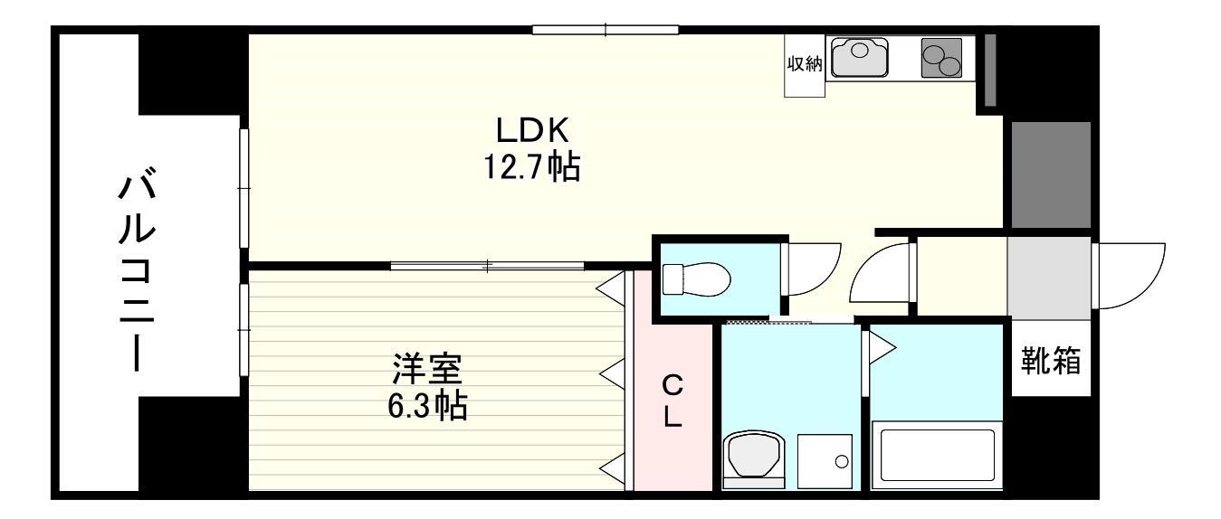 ＪＲ鹿児島本線 鹿児島中央駅 徒歩4分 11階建 築19年の間取り写真