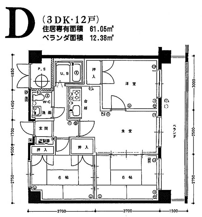 ゴールデンハイツ　ふきあげの間取り