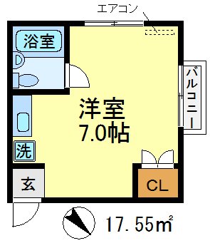 世田谷区経堂のアパートの間取り