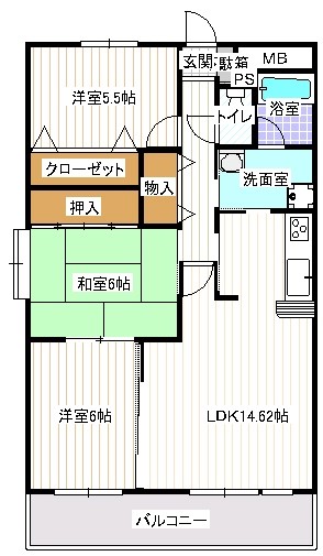 サニーコート坂野の間取り