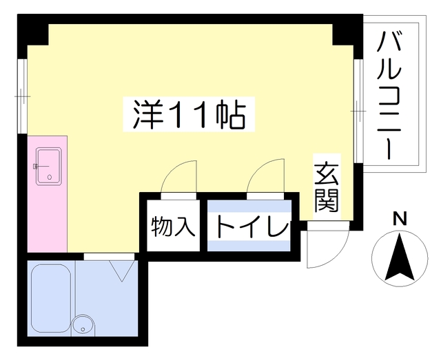 【松山市緑町のマンションの間取り】