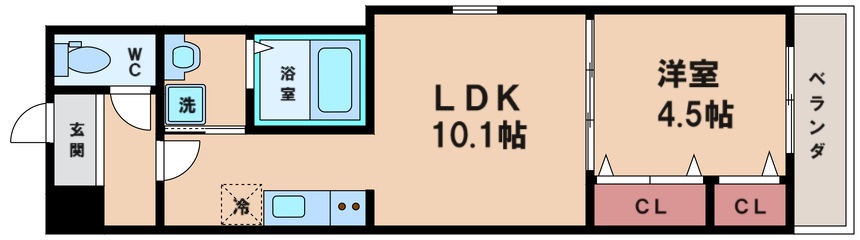 フジパレス上住吉の間取り