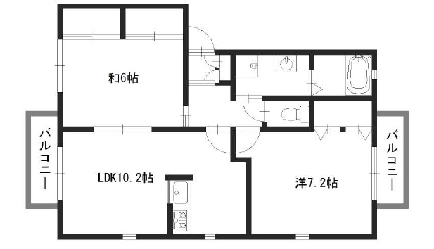 姫路市田寺東のアパートの間取り