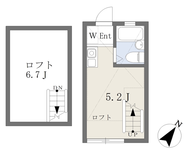 稲城市大丸のアパートの間取り