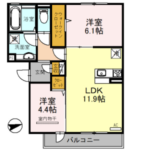 コウ　ラニカイ　エヴァの間取り