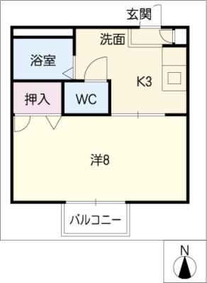 シャルム豊成の間取り