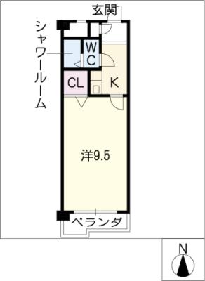 ライオンズマンション名大ウエスト４０２号の間取り