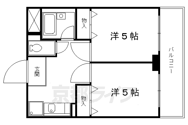 京都市下京区丸屋町のマンションの間取り