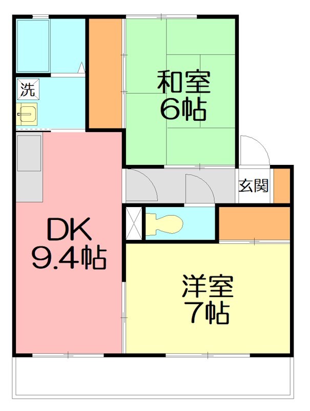 小田原市中村原のアパートの間取り