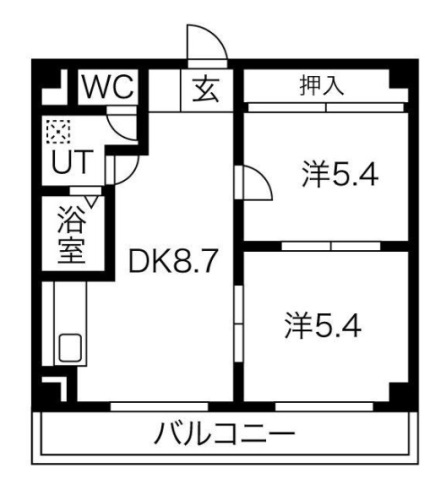 アパートメント膳所の間取り