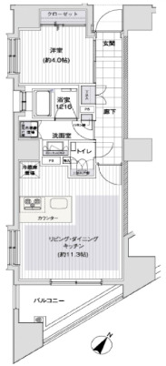 レックス日本橋水天宮プレミアタワーの間取り