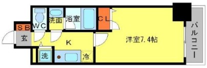 大阪市中央区島町のマンションの間取り