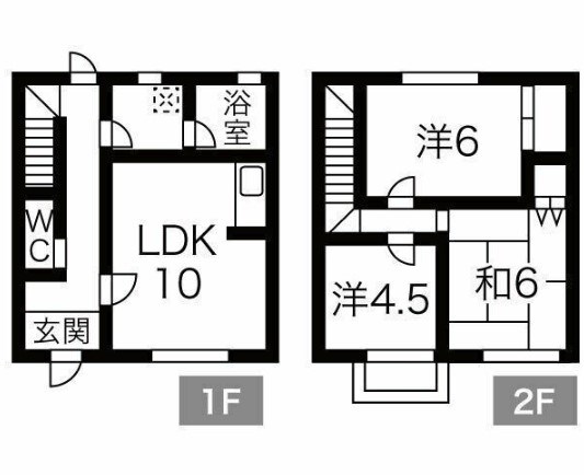 【高砂市曽根町のアパートの間取り】