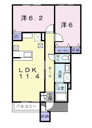 旭川市旭神一条のアパートの間取り