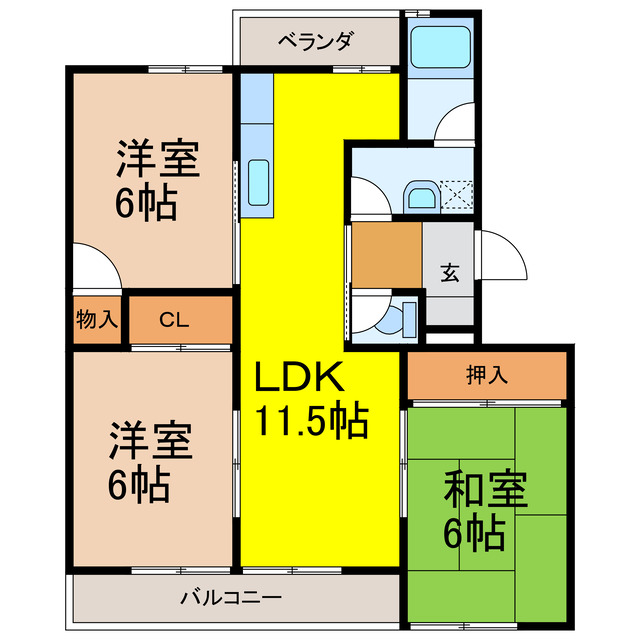 桜台マンションの間取り