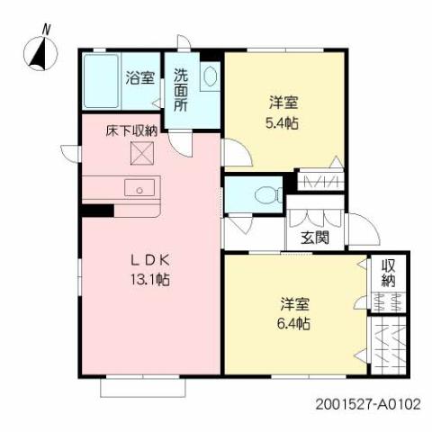 行橋市大字道場寺のアパートの間取り