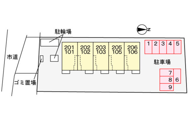 【東大阪市善根寺町のアパートの駐車場】