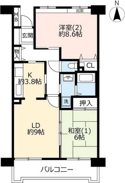 ＵＲ磯子杉田台IIの間取り