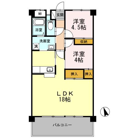 加西市北条町古坂のマンションの間取り