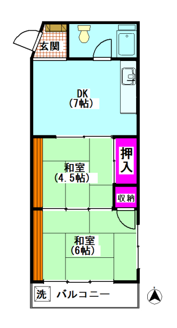 コーポ武田の間取り