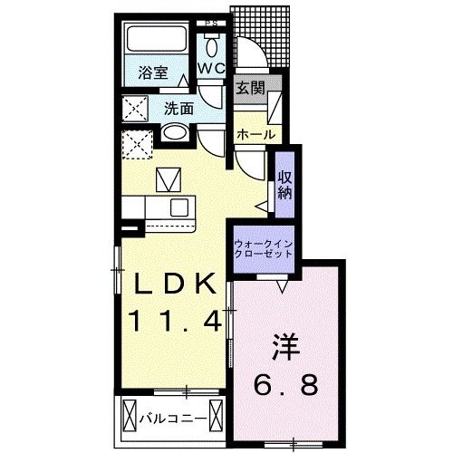 田原市豊島町のアパートの間取り