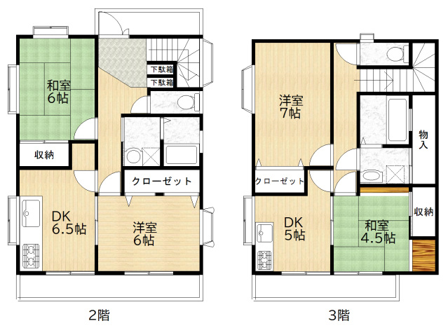 福栄三丁目戸建の間取り