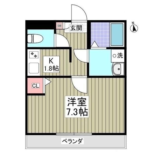 越谷市大字南荻島のアパートの間取り