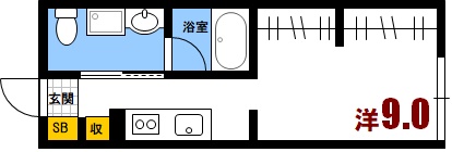 広島市安芸区中野東のアパートの間取り