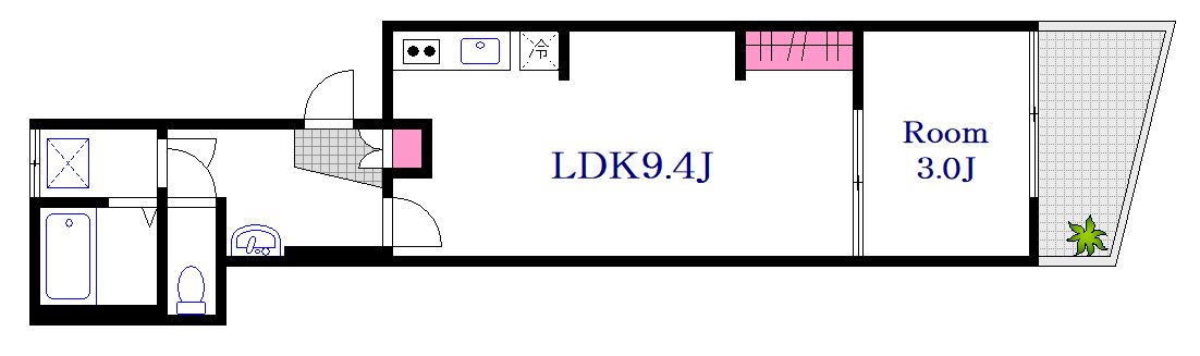 広島市南区皆実町のアパートの間取り