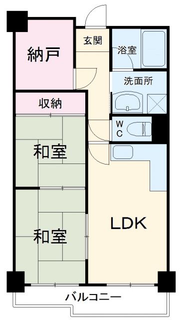 茅ヶ崎市茅ヶ崎のマンションの間取り