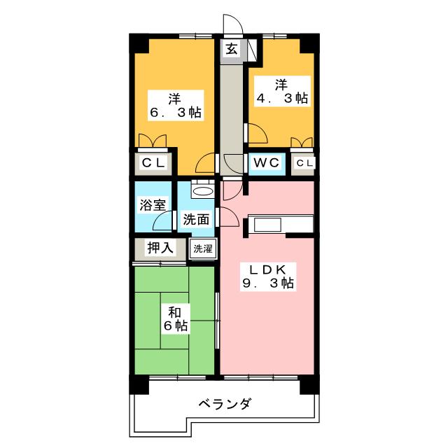 ハイラーク高崎の間取り