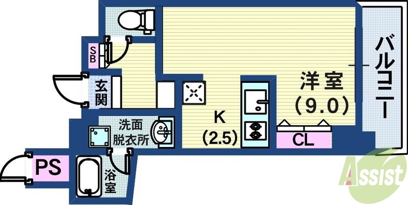 インペリアル新神戸の間取り