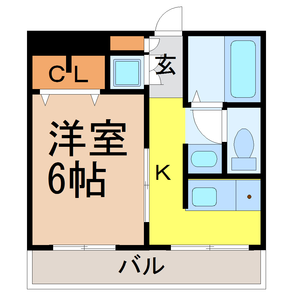 名古屋市千種区萩岡町のマンションの間取り