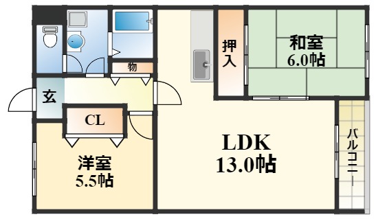 グレースヒル幸の間取り