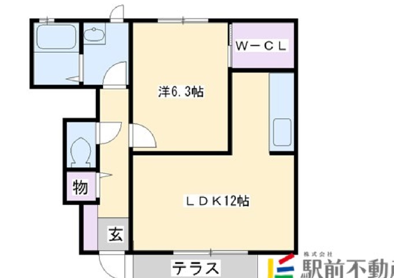 筑紫野市大字筑紫のアパートの間取り