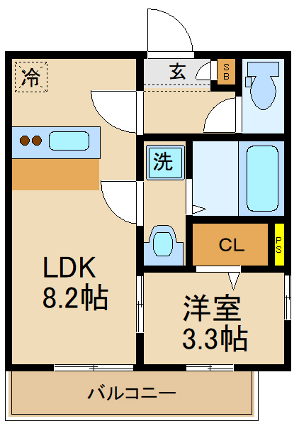 流山市南流山のアパートの間取り