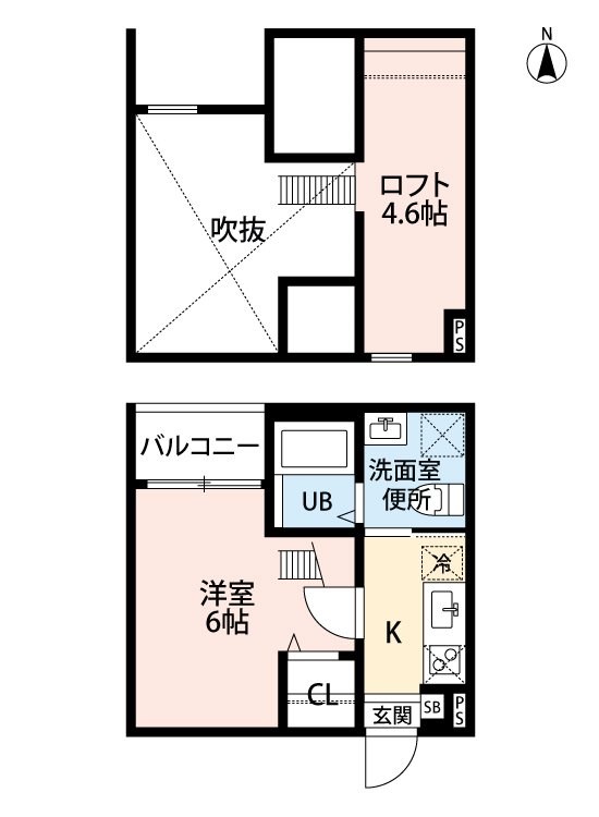 名古屋市中川区打出のアパートの間取り