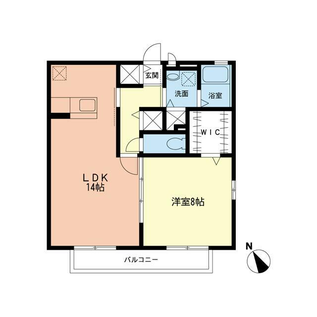 秦野市南矢名のアパートの間取り