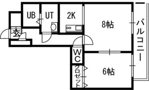 Ｌｅｎｎｏｎ　Ｔｅｒｒａｚａ６－３の間取り