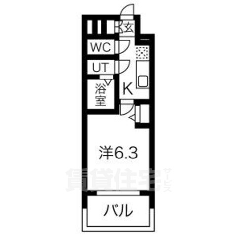 名古屋市昭和区福江のマンションの間取り