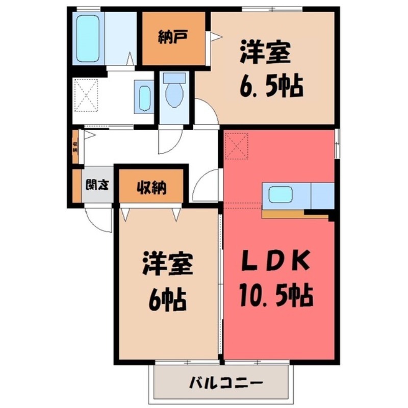 イーストブリック Aの間取り