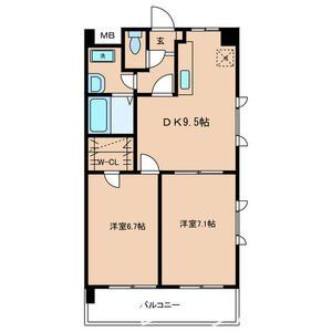 福岡市博多区住吉のマンションの間取り