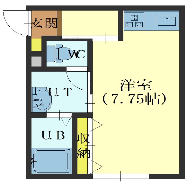 函館市田家町のアパートの間取り