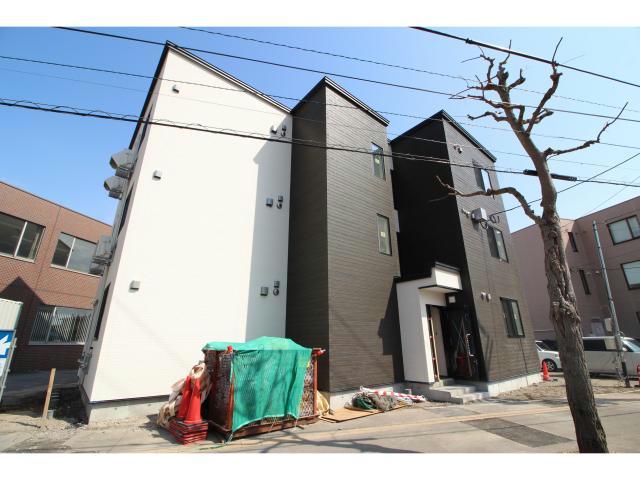 函館市田家町のアパートの建物外観