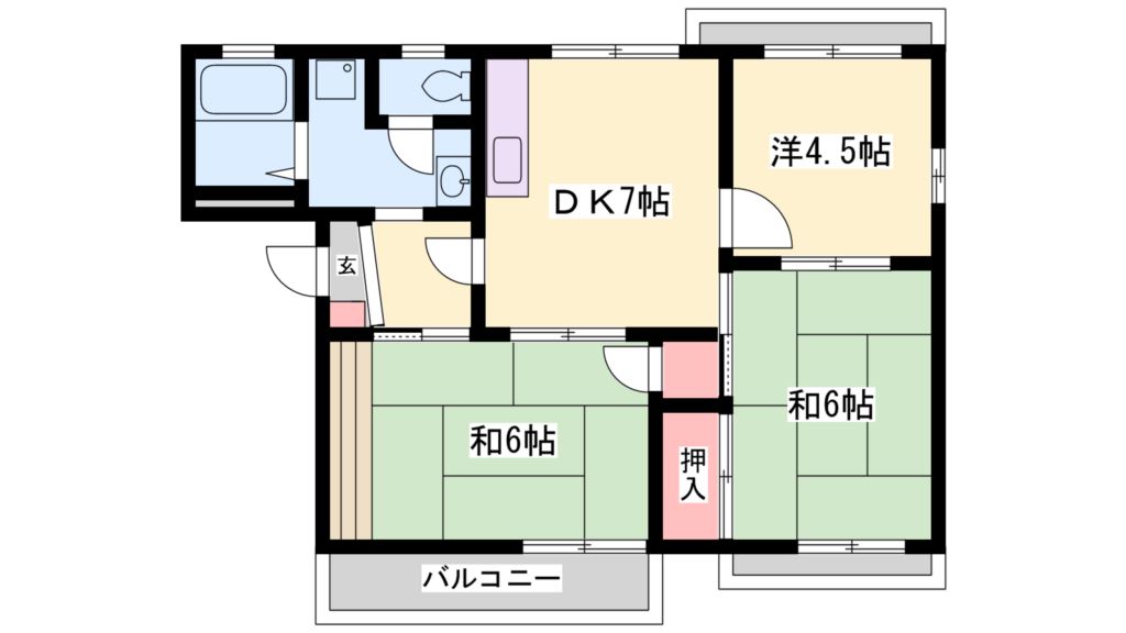 タウニィ中津の間取り