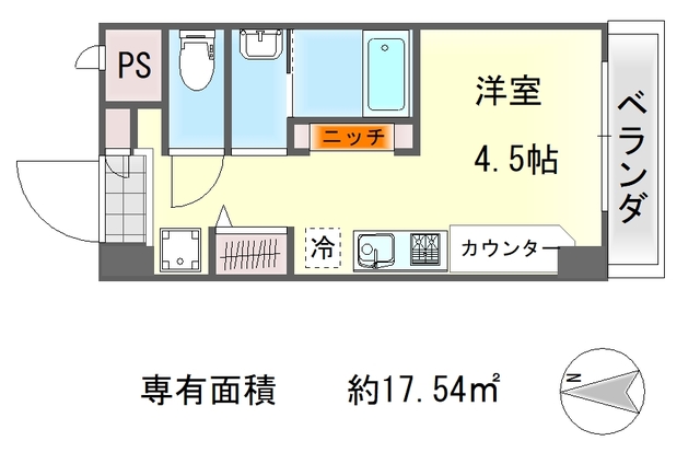 コスモＬ下鴨の間取り