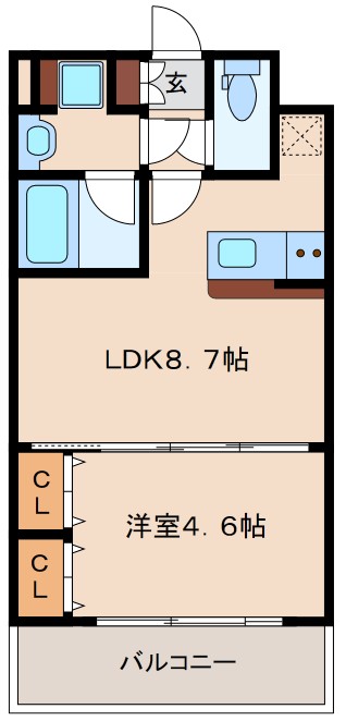 CITY　SPIRE西中島の間取り