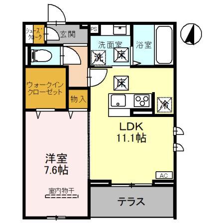 埼玉県さいたま市西区大字指扇（アパート）の賃貸物件の間取り